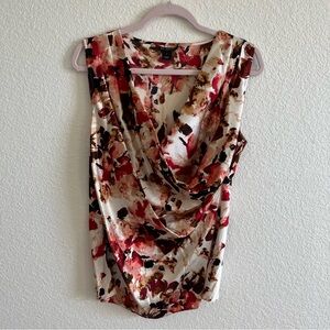St. John silk floral blouse
